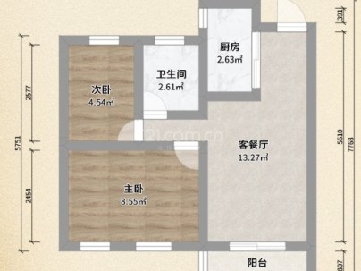 德林居 2室 2厅 90.7平米