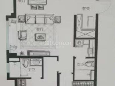 缤纷沁园 3室 2厅 115.69平米