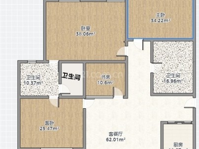 臻豪锦园 3室 2厅 133.68平米