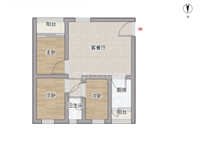 墨斗小区 3室 2厅 112平米