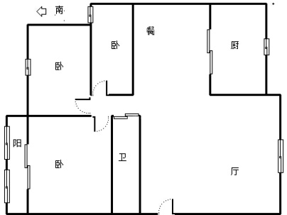 黄龙1区栖凤 3室 2厅 89平米