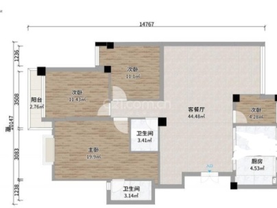 万华锦园 4室 2厅 143平米
