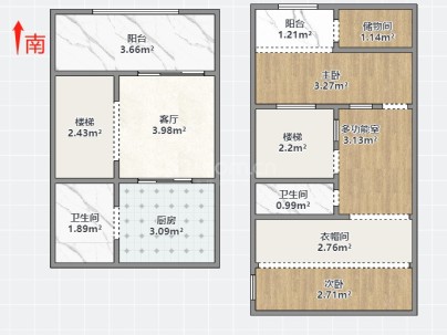 港龙·柏悦公馆 3室 2厅 55平米