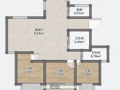罗浮家园 3室 2厅 142平米