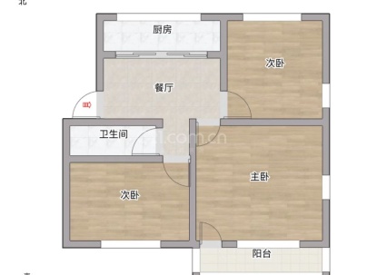 水心松组团 3室 1厅 66.92平米