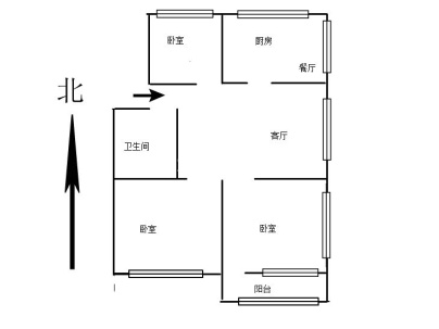 新桥3组团（三浃社区3组团） 3室 2厅 87.25平米