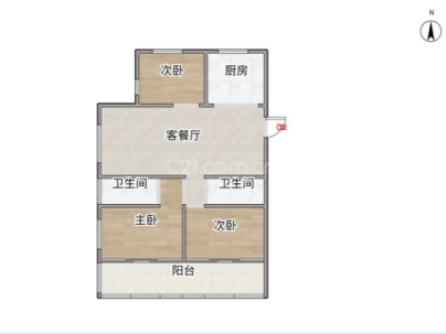 金玉良苑 3室 2厅 110平米