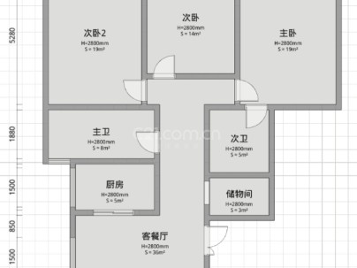 瑧鸿华庭（永中单元D-06地块） 3室 2厅 130平米