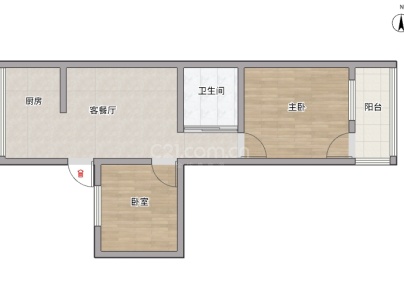 横河南新村 2室 2厅 61.2平米
