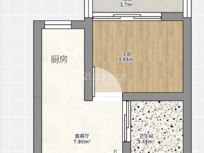 瑞霞公寓 1室 1厅 43平米