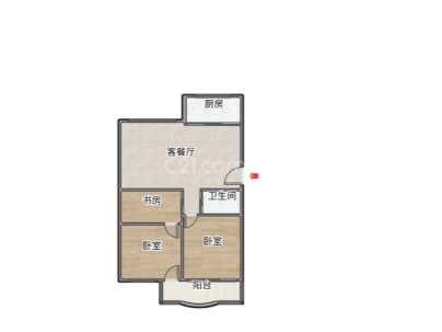 丽都大厦 3室 2厅 94.93平米