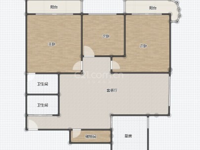 高华公寓 3室 2厅 130平米