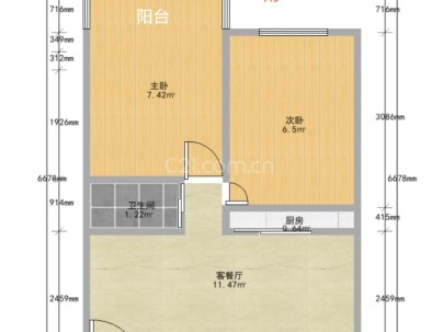 屯前公寓 2室 1厅 65平米