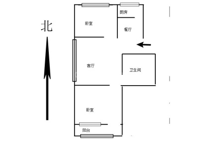 新桥5组团（金蟾五组团） 2室 2厅 64.47平米