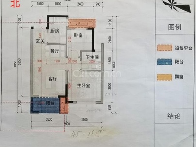 横渎绣苑 2室 2厅 64.6平米