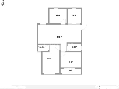 新希望玉锦麟 2室 2厅 118平米