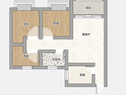 正和景园 2室 1厅 88平米