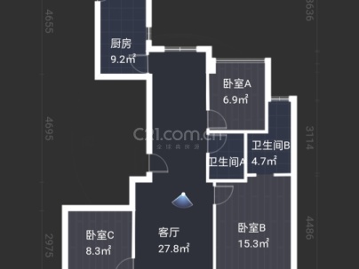 绣源佳苑 3室 2厅 116.34平米