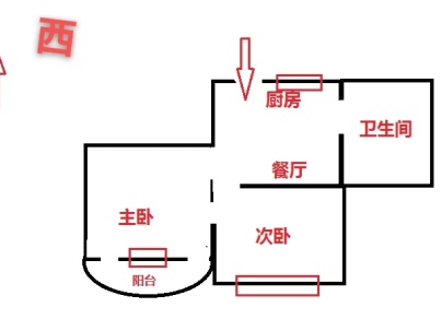 翠微新村 2室 1厅 65平米