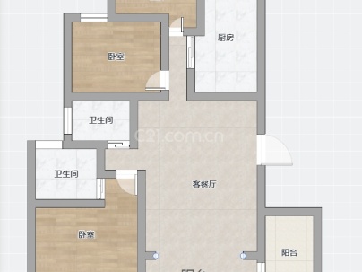 上堡公寓 3室 1厅 115平米
