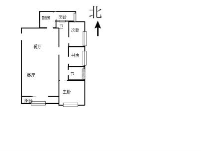 广信大厦 3室 2厅 137平米