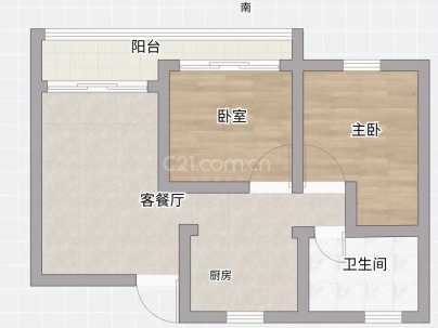 望悦江庭（开发区西单元C-16地块） 2室 2厅 77平米