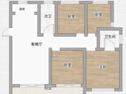 望悦江庭（开发区西单元C-16地块） 4室 2厅 156平米