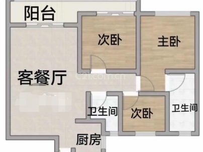 望悦江庭（开发区西单元C-16地块） 3室 2厅 103平米