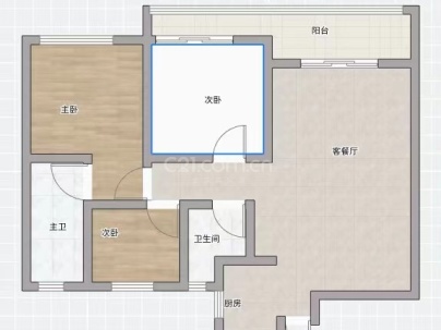 望悦江庭（开发区西单元C-16地块） 2室 1厅 100平米