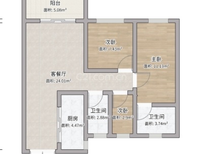 碧桂园未来城未来苑 3室 2厅 98平米