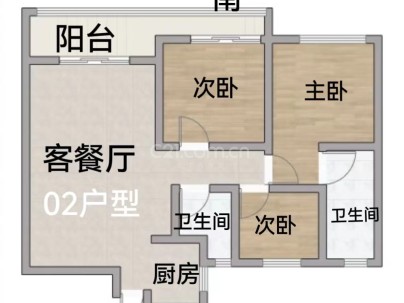 聚悦江庭（开发区西单元D-06地块） 2室 2厅 108平米