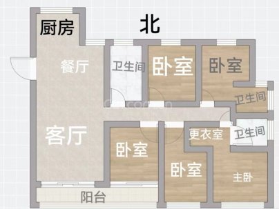 聚悦江庭（开发区西单元D-06地块） 4室 2厅 172平米