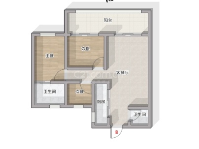 东欣华庭（A-19地块） 3室 2厅 105平米