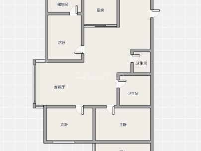 鹿城大厦 3室 2厅 143平米