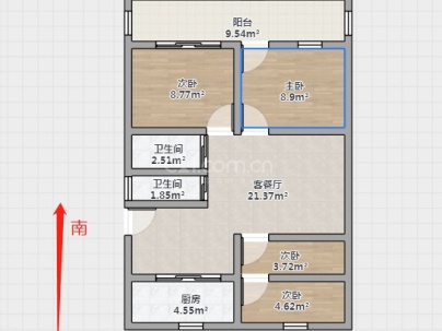 双乐东小区 4室 2厅 117.04平米