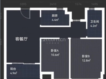 双绣锦园 2室 2厅 80平米