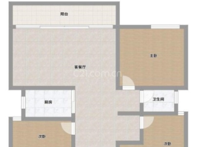 雍华园 3室 2厅 89平米