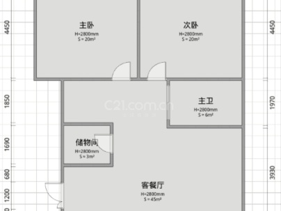 富康锦苑 3室 2厅 120平米