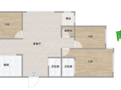 望海公寓 3室 2厅 114.92平米