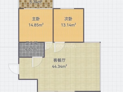 得月花园 3室 1厅 99.16平米