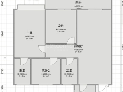 今卓华庭（东方府邸二期） 3室 2厅 105平米