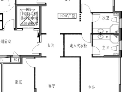 悦宸华庭（G01地块） 4室 2厅 190平米