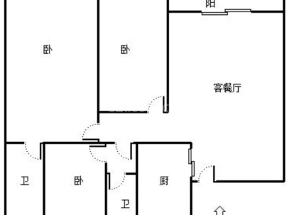 南秀嘉园 3室 2厅 118.06平米