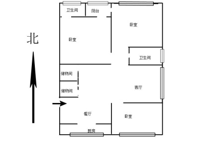 新桥9组团（金蟾九组团） 3室 2厅 94.5平米