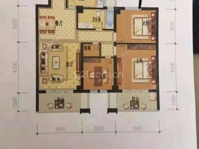 罗西住宅区五组团 3室 2厅 109.57平米