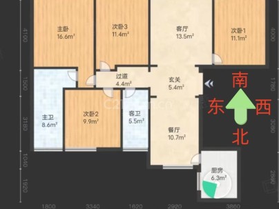 中梁香缇公馆 4室 2厅 127平米