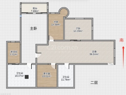 莲花大厦 5室 3厅 327平米