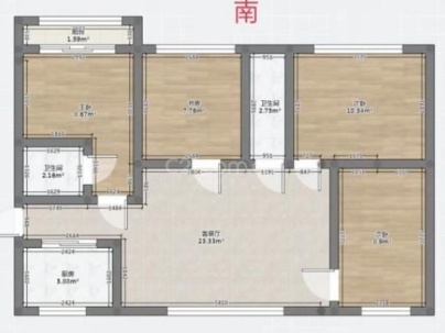 臻豪锦园 3室 2厅 132.71平米