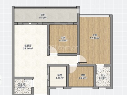 东欣华庭（A-19地块） 3室 2厅 103平米