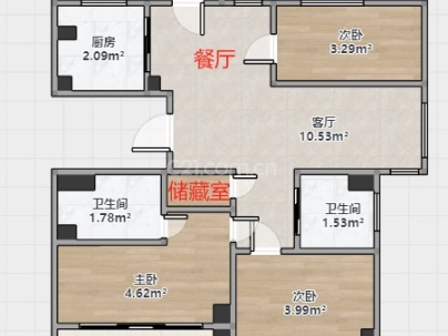 瓯东景苑一期 4室 2厅 148.24平米